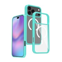 Coque de téléphone magnétique transparente à prix d'usine avec impression de logo pour iPhone 18 PRO MAX