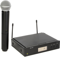 Système de microphone sans fil UHF BLX24R BLX4R BETA58 PG58 SM 58, microphone portable en métal noir, microphone sans fil