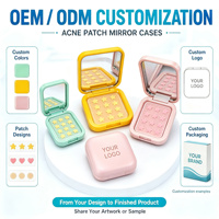 Étui miroir personnalisé pour patchs anti-acné OEM ODM, autocollants hydrocolloïdes pour boutons, soin nettoyant les imperfections pour peaux normales, traitement localisé des taches