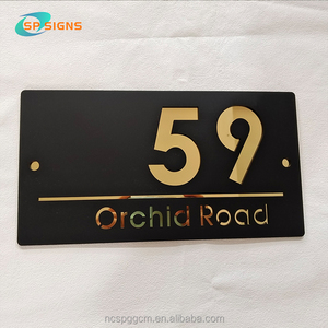 SP dấu hiệu Tùy chỉnh không có dấu hiệu khói phòng số tấm vật liệu acrylic cho số nhà cho khách sạn, căn hộ, trường học, bệnh viện - Product Image 4