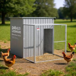 Jaula para Pollos de Acero Galvanizado Gris Claro de Alta Rigidez para Avicultura - Product Image 2