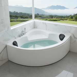 <span class=keywords><strong>Baignoire</strong></span> triangulaire <span class=keywords><strong>contemporaine</strong></span> pour se baigner, baignoires d'angle triangulaires avec oreillers, utilisation à domicile et au bain - Product Image 2