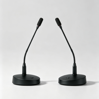 Microphone de conférence professionnel à col de cygne de 430 mm, alimentation fantôme DC3V/48V, voyant lumineux, micro de réunion de bureau