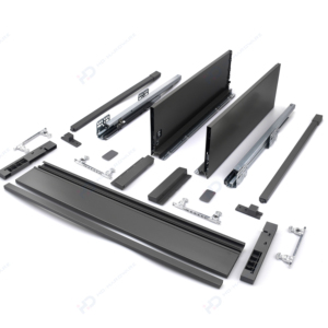 Mềm đóng im lặng giảm xóc siêu mỏng ngăn kéo hộp đồ nội thất tủ kim loại lưu trữ Ngăn kéo trượt đường sắt - Product Image 2