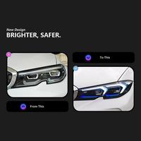 Ensemble de phares LED à double couleur Ikon Style DRL, pièces de rechange Plug and Play pour BMW Série 3 G20 G28 2019-2021