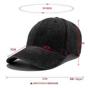 Distressed Cotton <b>Baseball</b> <b>Cap</b> - Custom Logo Embroidered Washed Hat - Product Image 4