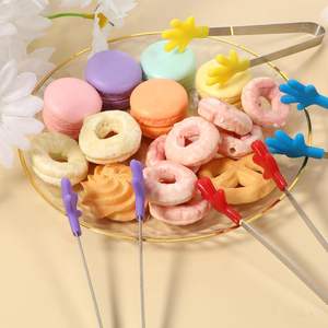 Pinzas de Cocina de Acero Inoxidable y Silicona de 13 cm con Diseño de Palma, Mini Pinzas para Azúcar, para Barbacoa y Fiestas - Product Image 4