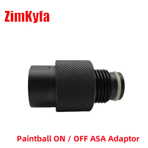 วาล์วควบคุมถังลมอลูมิเนียมอัลลอยสีดำ ZimaKyfa รุ่นใหม่ HPA พร้อมตัวแปลง ASA เปิด/ปิด พร้อมเกลียว G1/2-14 แบบ OEM ปรับแต่งได้ - Product Image 2