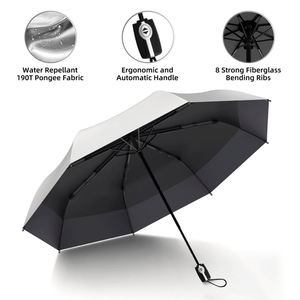 Paraguas con Recubrimiento Plateado para Sol y Lluvia, Protección UV, Personalizado con Logotipo, para Regalos Corporativos, Regalos de Bienvenida, Regalos para Equipos - Product Image 4