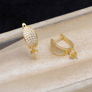 อุปกรณ์ทำต่างหูเงินแท้ S925 แฟชั่น ขนาด 8-11 มม. ตัวเรือนเปล่าสำหรับทำต่างหู ผลิตภัณฑ์กึ่งสำเร็จรูป บรรจุในถุง - Product Image 2