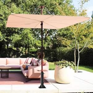 حامل مظلة خارجي مربع الشكل من الفولاذ الثقيل مخصص مع وزن مسبق التعبئة لسوق الباحات - Product Image 6