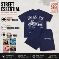 T-shirt à logo personnalisé de marque à la mode pour hommes poids lourd 100% coton 300 g/m² blanc motif solide pour tissu tricoté imprimé bouffant
