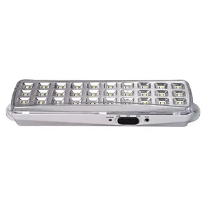 CE certificate Russia Italy Romania Mexico Colombia Chile IP23 IP43 Lithium battery rechargeable Luminaria emergencia 30 leds