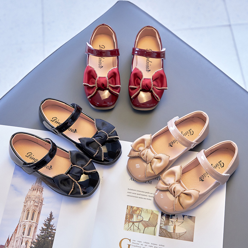 Детские туфли принцессы на мягкой подошве в английском стиле для девочек на весну и осень, новинка 2021