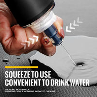 Bouteilles d'eau pliables en silicone avec logo personnalisé - Gourdes souples de sport en TPU de 150 ml, 250 ml, 500 ml pour la vente en gros