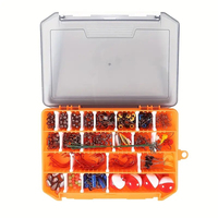 WEIHE 263pcs Accessoire de pêche Combo Kit d'accessoires de pêche Boîte de pêche Activité de pêche