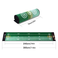 Mini Tapis d'Entraînement de Golf Pliable et Portable 50*300cm en Polyester Vert TPR avec Logo Personnalisé pour Intérieur/Extérieur – Améliorez Votre Jeu