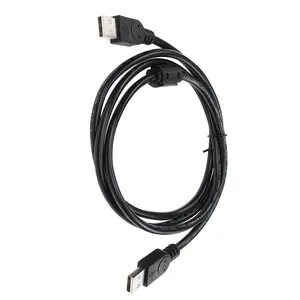 Black Data Cables 1.5m USB 2.0 Type A Male to A Male Extension Cable Cord Wire For PC Computer
