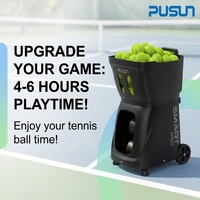 Lanzador de Pelotas de Tenis Inteligente Portátil y Ligero Pusun PT-Smart Pro con Control de Pelota Incorporado, Canasta Plegable y Función Automática para Entrenamiento Individual