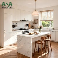Juego de Muebles de Cocina Modulares Minimalistas Contemporáneos, Muebles de Cocina Shaker Personalizados para Proyectos Residenciales