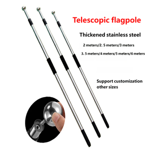 Bandeira Pólo Atacado Handheld 2 m 2.5m 3m 5m <span class=keywords><strong>4</strong></span> Metros de Aço Inoxidável Lanternas telescópicas - Product Image 3