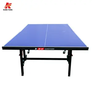 Meja tenis meja dalam ruangan lipat dan dapat digerakkan kualitas tinggi/meja pingpong