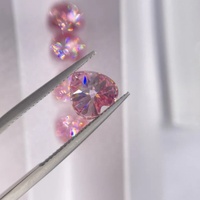 Moissanite rose Sakura, diamant synthétique GRA, 6,5 mm, 7 mm, 9 mm, moissanite en forme de cœur, pierre précieuse en vrac