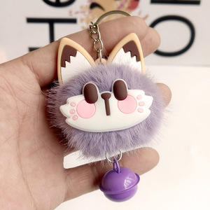 Porte-clés en peluche chat porte-bonheur mignon avec <span class=keywords><strong>pompon</strong></span> et clochette, idéal pour la vente en gros - Meilleures ventes - Product Image 5