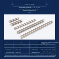 Factory Direct Customized Stainless Steel Threaded Rod DIN975 Full Thread Studding with Hex Nuts Hardware Set