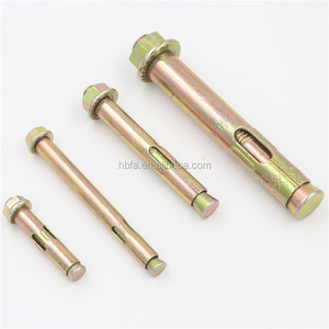Boulon <span class=keywords><strong>d</strong></span>'<span class=keywords><strong>ancrage</strong></span> à bride jaune en acier zingué M8*10*97, avec écrou à bride, capacité de 150 lb pour béton - Product Image 2