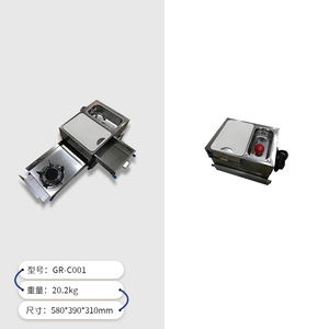 <span class=keywords><strong>Caravane</strong></span> en acier inoxydable pour camping-car, cuisinière à gaz à un brûleur intégré avec évier et tiroir GR-C001 - Product Image 3