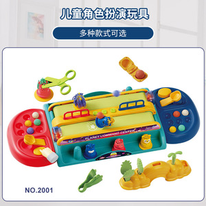 Ensemble de pâte à modeler multifonctionnel pour enfants avec des figurines de barbier et des avions de combat, pour les enfants de 2 à 6 ans, ensemble de jouets en plastique - Product Image 5
