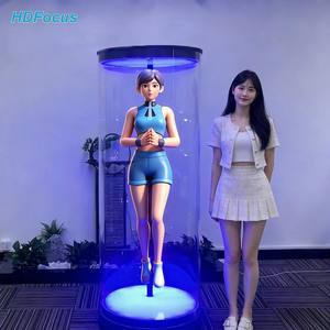 Adéntrate en el Futuro con el Proyector de Hologramas 3D, Ventilador Holográfico, Gabinete Cilíndrico para Hologramas, Solución Humana con Pantalla LED - Product Image 1