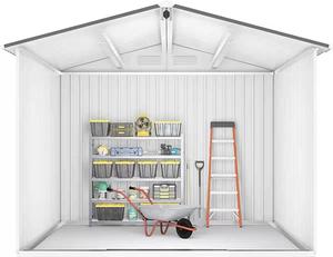 Ngoài Trời Kim Loại Vườn Nhà Kho Thép Không Thấm Nước Khung Dễ Dàng Lắp Ráp Thiên Nhiên Loại Đơn Vị Lưu Trữ Cho Công Cụ Sân Sau Phòng Áp Lực Điều Trị - Product Image 4