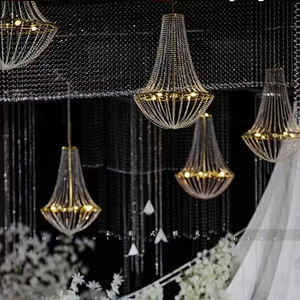 Sang trọng sự kiện bên mặt dây đèn trần pha lê hội trường trung tâm trang trí đèn chùm đèn cho đám cưới - Product Image 2