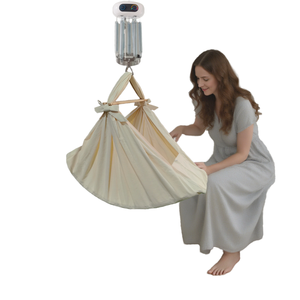 Cuna <span class=keywords><strong>Hamaca</strong></span> Eléctrica Plegable de Tela RooCuddle para Bebé con Muelles, Diseño Europeo para Uso en Villas - Product Image 1