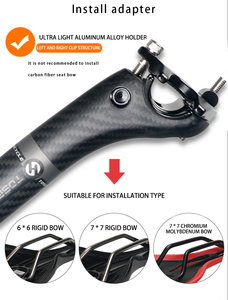 350 400mm mountainbike 산악 자전거 서스펜션 시트 포스트 30.8 31.6 mtb 자전거 시트 포스트 탄소 섬유 도로 자전거 27.2