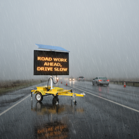 Écran de guidage du trafic VMS pour remorque à affichage mobile à énergie solaire monté sur tracteur pour équipement publicitaire
