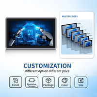 PC Panel Industri Layar Sentuh Kapasitif HD 15" Tahan Banting Tanpa Kipas Intel Celeron J1900 HD-MI 2 LAN RS232/485 IP65 untuk Mesin Penjual Otomatis