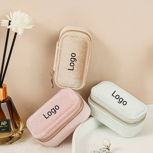 Mini Jewelry Box Private Label Travel Portable Ring <b>Earring</b> Jewelry Velvet Storage Organizer Box Jewelry Storage <b>Case</b> Bag - Product Image 2