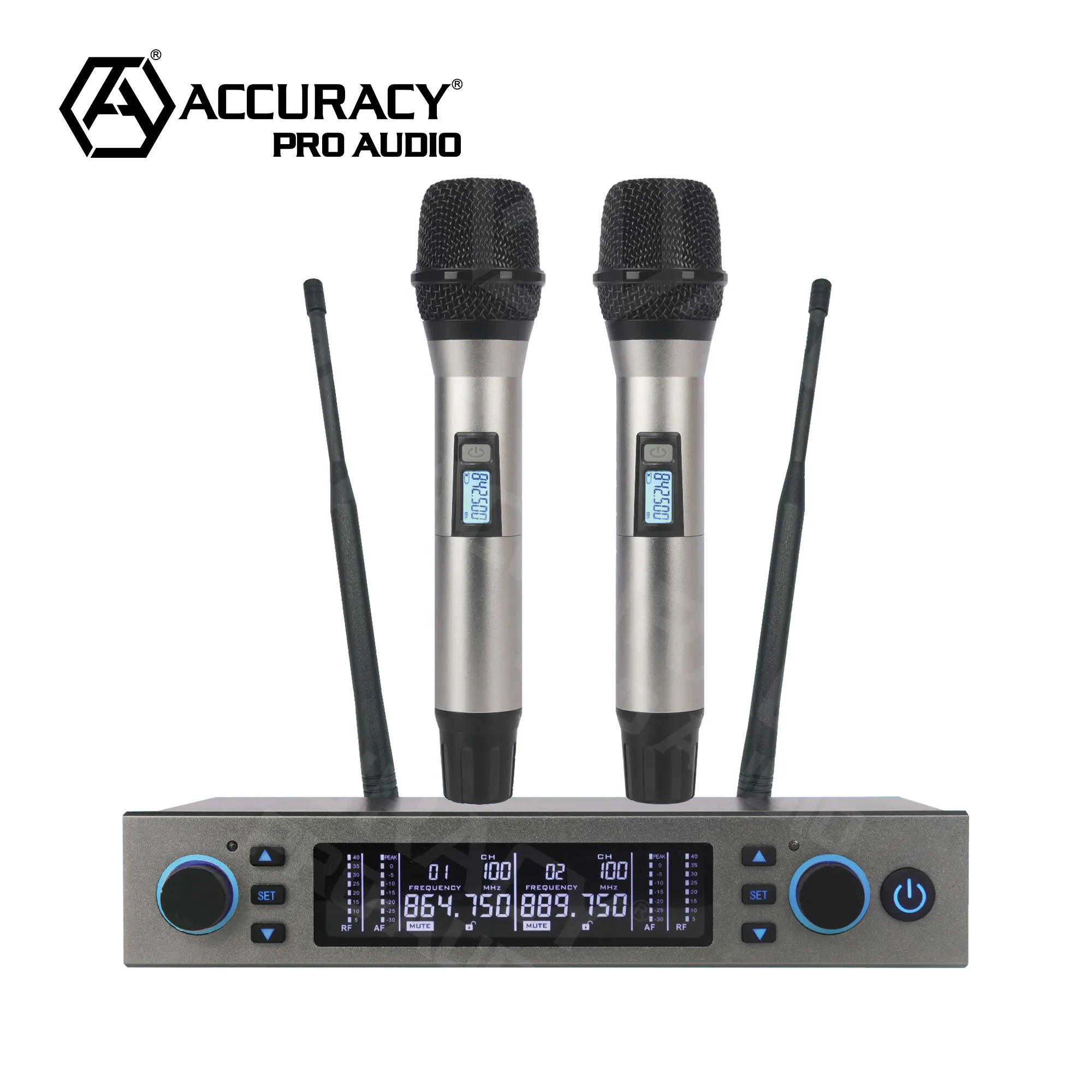 Précision UHF-3000 Microphone sans fil professionnel Système portable Microphone UHF portable sans fil