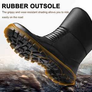 Stivali da Moto Touring Retrò in Pelle da Uomo <span class=keywords><strong>Scarpe</strong></span> da Motociclista Impermeabili Antivento e Anticaduta <span class=keywords><strong>per</strong></span> Tutte le Stagioni - Product Image 3