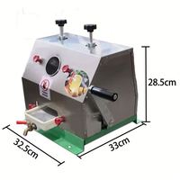 Thuisgebruik Machines Handmatige Mobiele Suikerrietsap Extracting Suikerriet Knijpen Juicer Molen Machine Rvs