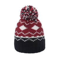 Bonnet de créateur unisexe personnalisé personnalisé chapeau tricoté en jacquard doublure en polaire épaissie chaude élégante accessoire d'hiver