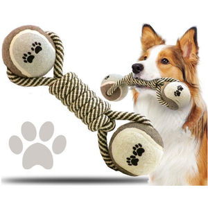 Nouveauté, vente en gros, jouet à mâcher interactif pour chien en coton écologique, corde durable - Product Image 1