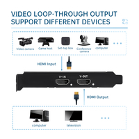Carte de capture vidéo HDMI PCIe 2.0 X4 professionnelle UC4K60H en gros, faible latence, 4K 60fps, avec support profil bas pour OBS