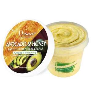 Disaar Biologische Avocado Honing Body Scrub Diepe Reinigingscrème Voor Volwassenen Bevat Glycerine En Chemisch Vrij Oem/Odm-Aanbod