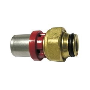 Raccordo a pressione dritto con snodo per tubo multistrato da 1/2" x 20 per impianti idraulici - Product Image 1