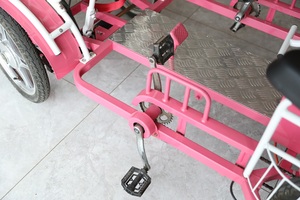 Bicicleta Familiar Tándem Surrey para <span class=keywords><strong>4</strong></span> <span class=keywords><strong>Personas</strong></span>, <span class=keywords><strong>4</strong></span> Ruedas, Una Velocidad, para Alquiler, con Frenos <span class=keywords><strong>de</strong></span> Disco y Cuadro <span class=keywords><strong>de</strong></span> Acero - Product Image 5