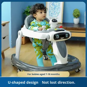 הליכון לפעוטות נגד רגלי O מפלסטיק, רב תכליתי, נגד התהפכות, ניתן לשבת ולדחוף, מכונית למידה - Product Image 2